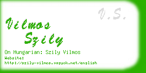 vilmos szily business card